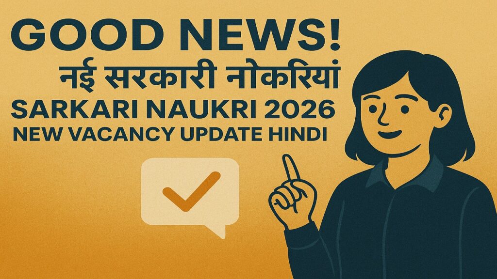 Sarkari Naukri 2026 New Vacancy Update Hindi
